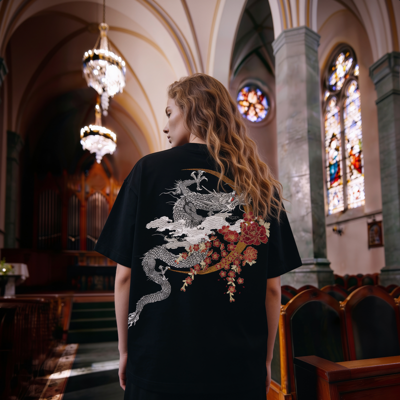 Dragon T-shirt black 2.0 Girl