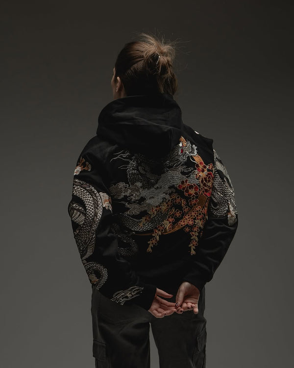 Fire dragon zipper hoodie 2.0